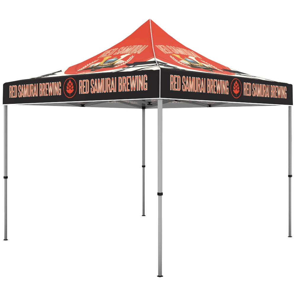 ONE CHOICE® 10ft. Steel Canopy Tent — Graphic Package / White Trim